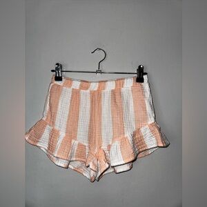Grayson Threads Peach and White Striped kids Shorts